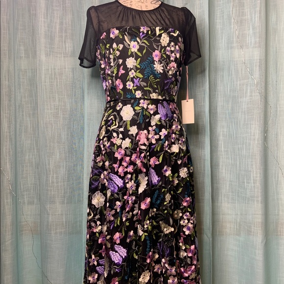 Alex Marie Floral Embroidered High Low Dress - Picture 6 of 16